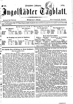 Ingolstädter Tagblatt Mittwoch 4. Februar 1874