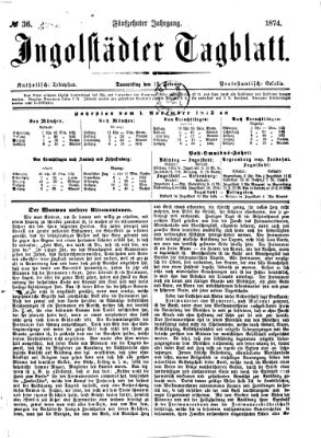 Ingolstädter Tagblatt Donnerstag 12. Februar 1874