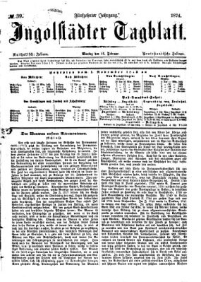 Ingolstädter Tagblatt Montag 16. Februar 1874