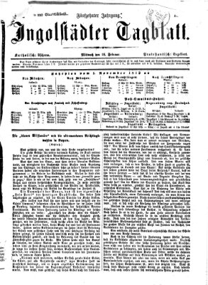 Ingolstädter Tagblatt Mittwoch 18. Februar 1874