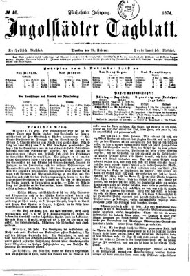 Ingolstädter Tagblatt Dienstag 24. Februar 1874