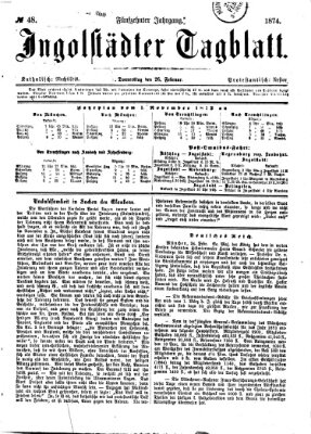 Ingolstädter Tagblatt Donnerstag 26. Februar 1874