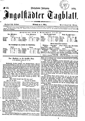 Ingolstädter Tagblatt Mittwoch 4. März 1874