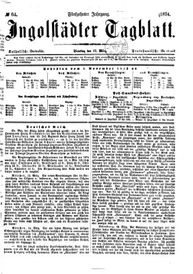 Ingolstädter Tagblatt Dienstag 17. März 1874