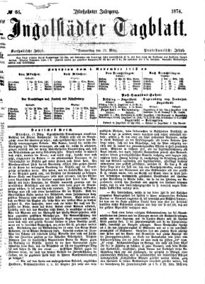 Ingolstädter Tagblatt Donnerstag 19. März 1874