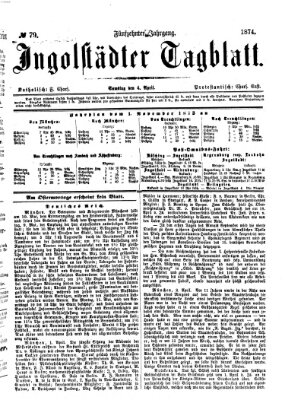 Ingolstädter Tagblatt Samstag 4. April 1874