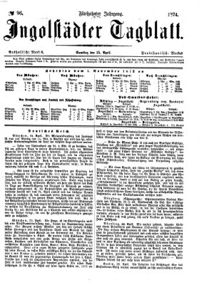 Ingolstädter Tagblatt Samstag 25. April 1874