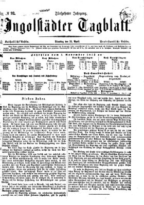 Ingolstädter Tagblatt Dienstag 21. April 1874