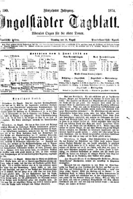 Ingolstädter Tagblatt Dienstag 18. August 1874