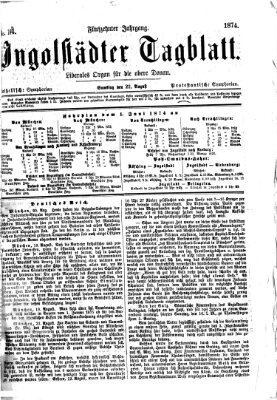 Ingolstädter Tagblatt Samstag 22. August 1874