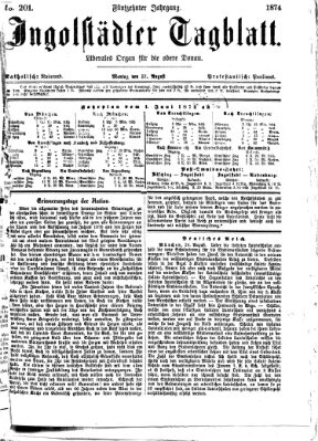 Ingolstädter Tagblatt Montag 31. August 1874