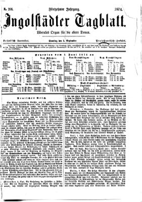 Ingolstädter Tagblatt Samstag 5. September 1874