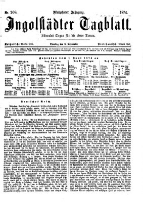 Ingolstädter Tagblatt Dienstag 8. September 1874