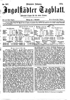 Ingolstädter Tagblatt Montag 7. September 1874