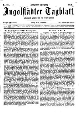 Ingolstädter Tagblatt Freitag 11. September 1874