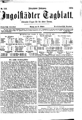 Ingolstädter Tagblatt Montag 26. Oktober 1874