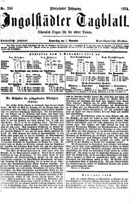 Ingolstädter Tagblatt Donnerstag 5. November 1874