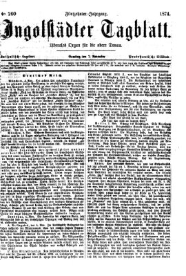 Ingolstädter Tagblatt Samstag 7. November 1874