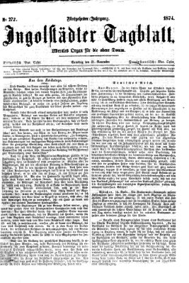 Ingolstädter Tagblatt Samstag 21. November 1874