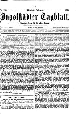 Ingolstädter Tagblatt Montag 30. November 1874