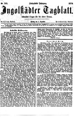 Ingolstädter Tagblatt Freitag 4. Dezember 1874