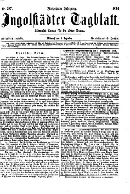 Ingolstädter Tagblatt Mittwoch 9. Dezember 1874