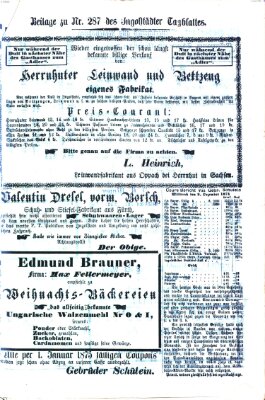 Ingolstädter Tagblatt Mittwoch 9. Dezember 1874