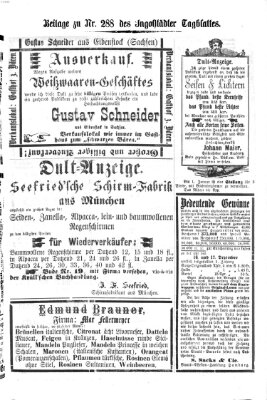 Ingolstädter Tagblatt Donnerstag 10. Dezember 1874