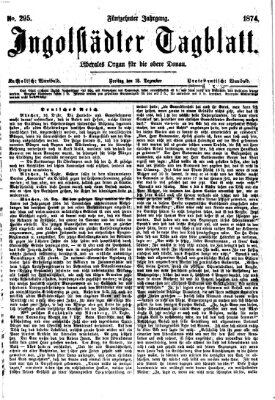 Ingolstädter Tagblatt Freitag 18. Dezember 1874