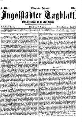 Ingolstädter Tagblatt Mittwoch 23. Dezember 1874