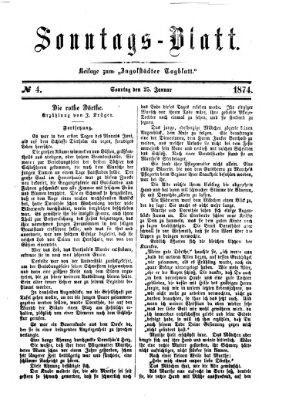 Ingolstädter Tagblatt. Sonntagsblatt (Ingolstädter Tagblatt) Sonntag 25. Januar 1874