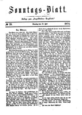 Ingolstädter Tagblatt. Sonntagsblatt (Ingolstädter Tagblatt) Sonntag 19. Juli 1874