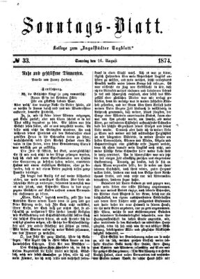 Ingolstädter Tagblatt. Sonntagsblatt (Ingolstädter Tagblatt) Sonntag 16. August 1874