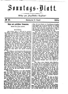 Ingolstädter Tagblatt. Sonntagsblatt (Ingolstädter Tagblatt) Sonntag 30. August 1874