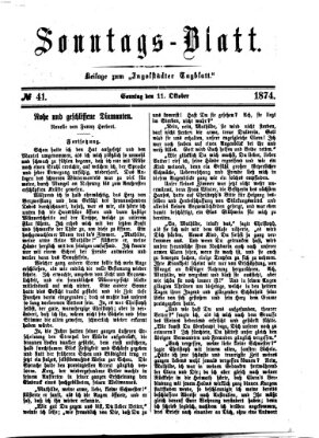 Ingolstädter Tagblatt. Sonntagsblatt (Ingolstädter Tagblatt) Sonntag 11. Oktober 1874