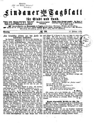 Lindauer Tagblatt für Stadt und Land Sonntag 15. Februar 1874