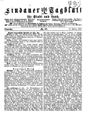 Lindauer Tagblatt für Stadt und Land Donnerstag 26. Februar 1874