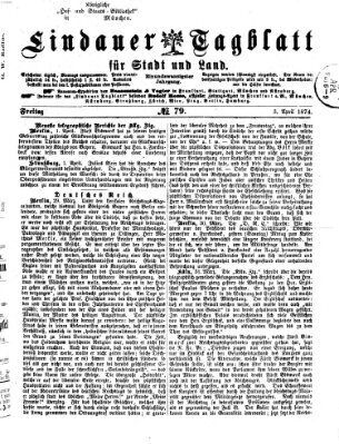 Lindauer Tagblatt für Stadt und Land Freitag 3. April 1874