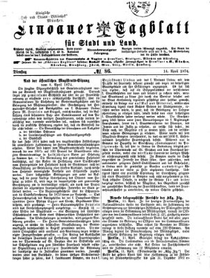 Lindauer Tagblatt für Stadt und Land Dienstag 14. April 1874