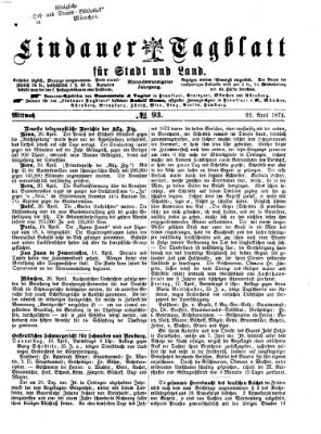 Lindauer Tagblatt für Stadt und Land Mittwoch 22. April 1874