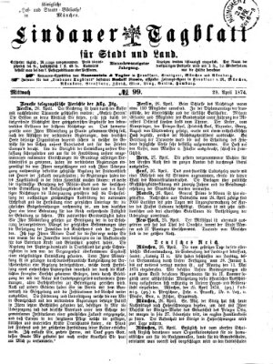 Lindauer Tagblatt für Stadt und Land Mittwoch 29. April 1874