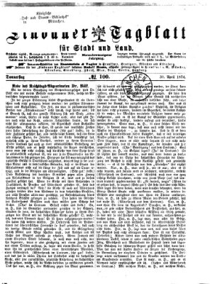 Lindauer Tagblatt für Stadt und Land Donnerstag 30. April 1874