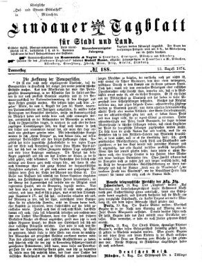 Lindauer Tagblatt für Stadt und Land Donnerstag 13. August 1874