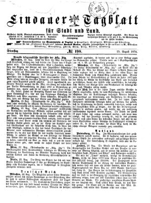 Lindauer Tagblatt für Stadt und Land Dienstag 25. August 1874