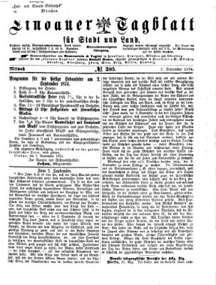 Lindauer Tagblatt für Stadt und Land Mittwoch 2. September 1874