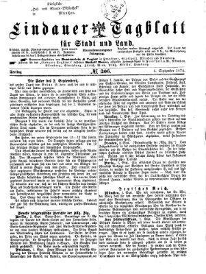 Lindauer Tagblatt für Stadt und Land Freitag 4. September 1874