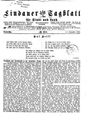 Lindauer Tagblatt für Stadt und Land Donnerstag 10. September 1874