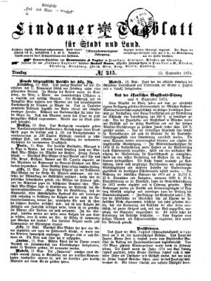 Lindauer Tagblatt für Stadt und Land Dienstag 15. September 1874
