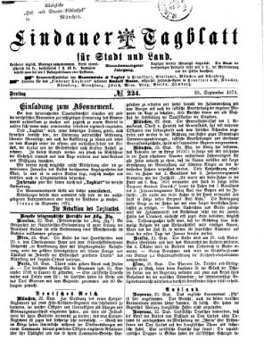 Lindauer Tagblatt für Stadt und Land Freitag 25. September 1874