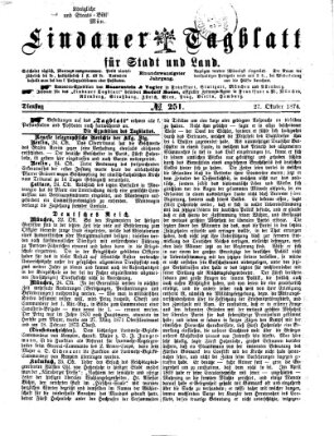 Lindauer Tagblatt für Stadt und Land Dienstag 27. Oktober 1874